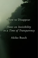 How to Disappear: Notes on Invisibility in a Time of Transparency cover image